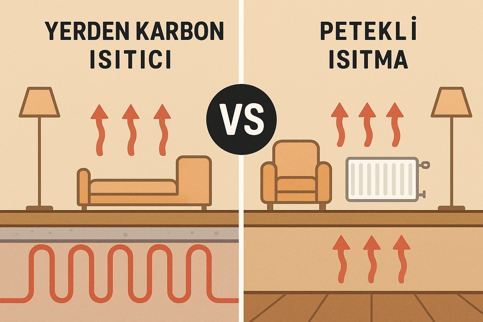 yerden ısıtma mı petekle ısıtma mı
